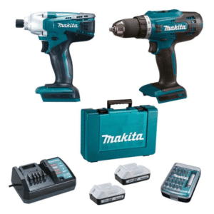 Perceuse sans fil Makita DF4880 + Clé à chocs TD127D + 30 embouts