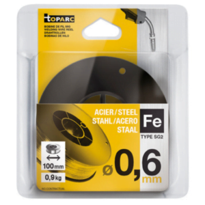 Fil plein acier G3Si1 / ER70S-6 Ø 0,6 - Bobine S100 / 0,9 kg GYS