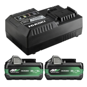 Kit chargeur rapide Hikoki + 2 batteries 36V 4 Ah