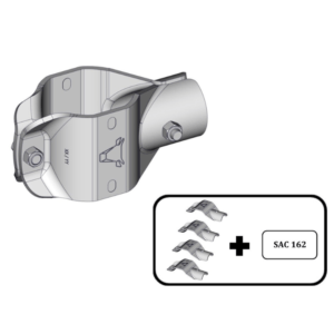 Paire de bride trèfle BLS logette simple Ø 102mm Jourdain