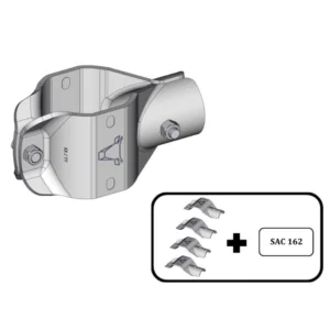 Paire de bride trèfle BLS logette simple Ø 102mm Jourdain