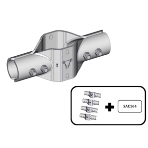 Paire de bride trèfle BLD logette double Ø 102mm Jourdain