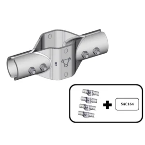 Paire de bride trèfle BLD logette double Ø 102mm Jourdain