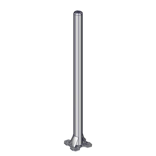 Poteau trèfle sur platine nu Ø 102mm L. 1.68m Jourdain