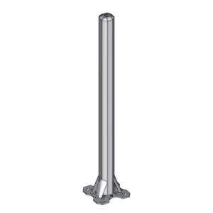 Poteau logette trèfle sur platine Ø 102 mm L. 1.32m Jourdain