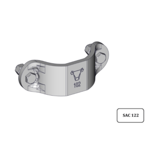 Demi bride trèfle nue Ø 102mm Jourdain