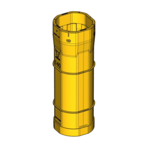 Fourreau trèfle jaune Ø 140mm Jourdain