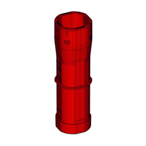 Fourreau trèfle rouge Ø 76mm complet Jourdain