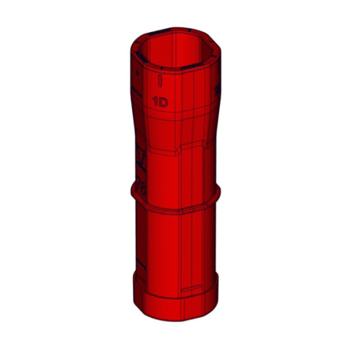 Fourreau trèfle rouge Ø 76mm complet Jourdain